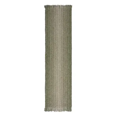 Běhoun Mottle Jute Ombre Green 60x230 cm