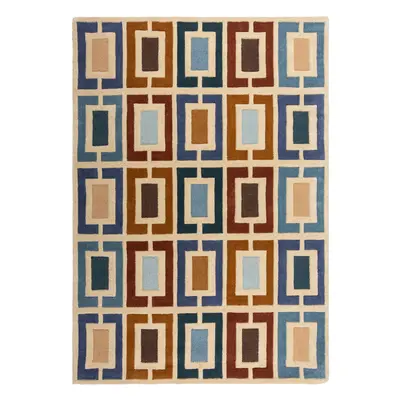 Ručně všívaný kusový koberec Illusion Retro Blocks Blue/Multi 200x290 cm