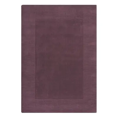 Kusový ručně tkaný koberec Tuscany Textured Wool Border Purple 200x290 cm