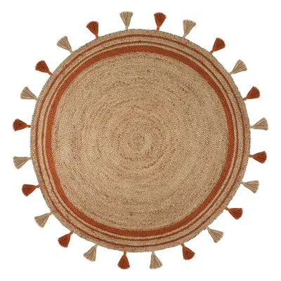 Kusový koberec Lunara Jute Circle Orange 150x150 cm