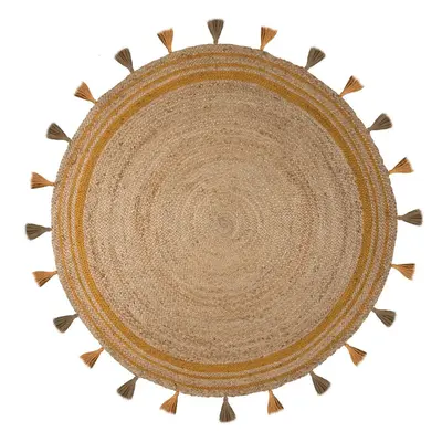 Kusový koberec Lunara Jute Circle Ochre 150x150 cm