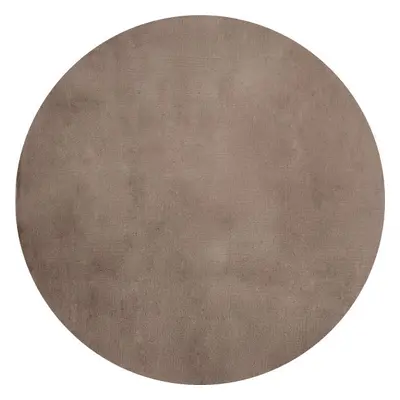 Kusový koberec Cha Cha 535 taupe kruh 80x80 cm