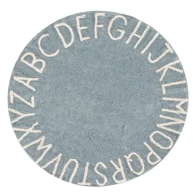 Ručně tkaný kusový koberec Round ABC Vintage Blue-Natural 150x150 cm