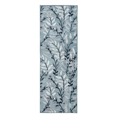 Běhoun Plaza Willow Blue – na ven i na doma 80x230 cm