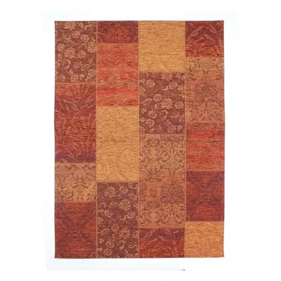 Kusový koberec Manhattan Patchwork Chenille Terracotta 120x170 cm