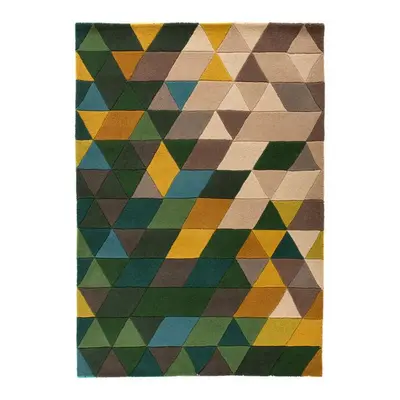 Ručně všívaný kusový koberec Illusion Prism Green/Multi 80x150 cm