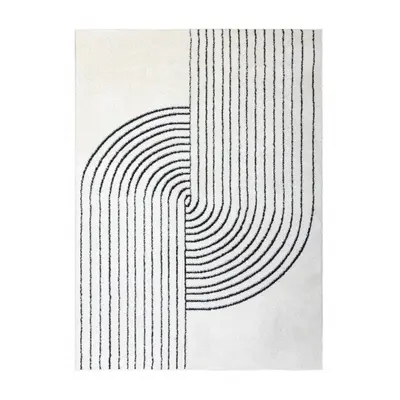 Kusový koberec Mode 8587 geometric cream/black 80x150 cm