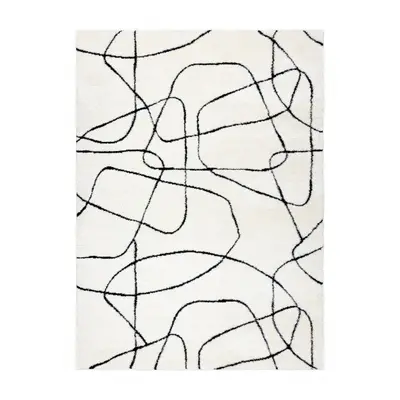 Kusový koberec Mode 8522 abstract cream/black 120x170 cm