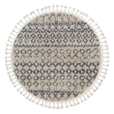 Kusový koberec Berber Agadir G0522 cream and grey kruh Kruh Ø 120 cm