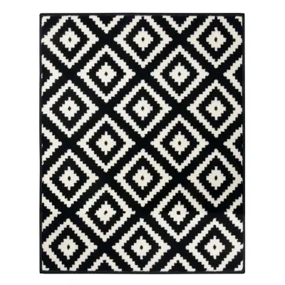 Kusový koberec Hamla 105477 Black Cream 200x290 cm