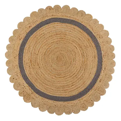 Kusový koberec Grace Jute Natural/Grey kruh Kruh Ø 160 cm