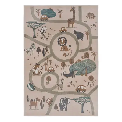 Dětský koberec Adventures 105972 Cream Brown Grey 160x235 cm