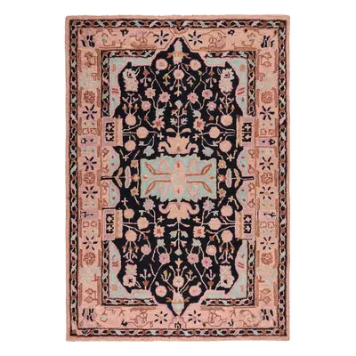 Kusový koberec Wool Loop Blossom Pink/Black 120x170 cm