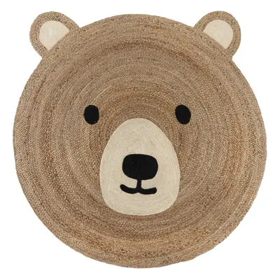 Dětský koberec Jute Kids Bear Natural Kruh Ø 100 cm