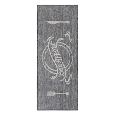 Běhoun Cucina Bon Appetit 105622 Grey Cream 92x150 cm