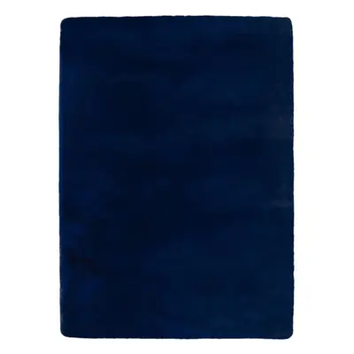 Kusový koberec Ivy Faux Fur Navy 80x150 cm