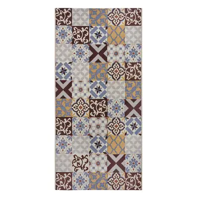 Běhoun Cappuccino 105881 Mosaik Brown Multicolored 75x150 cm