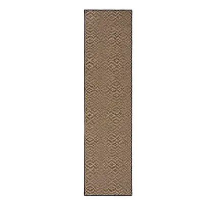 Běhoun Geometric Jute Black 60x230 cm