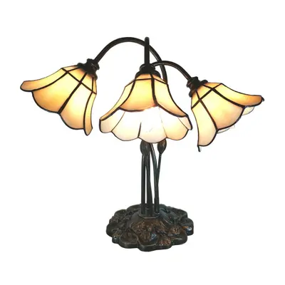 Stolní vitrážová lampa Tiffany Trois – 46x28x63 cm