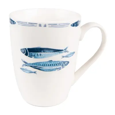 Porcelánový hrnek s rybkami Fish Blue – 330 ml