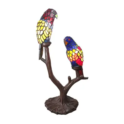 Stolní lampa Tiffany Parrots – 50x24x63 cm