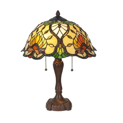 Stolní lampa Tiffany Yellow Garden – 40x50 cm