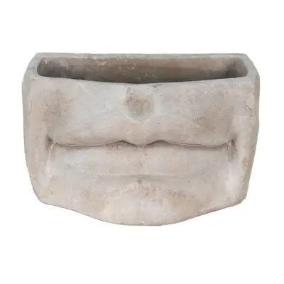 Usměvavý cementový květináč Mouth – 26x16x16 cm