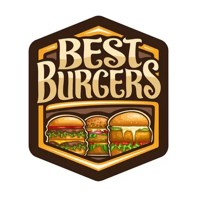 Nástěnná kovová cedule Best Burgers – 38x1x45 cm