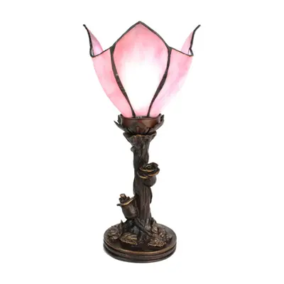 Stolní lampa Tiffany Jurren Pink – 18x32 cm