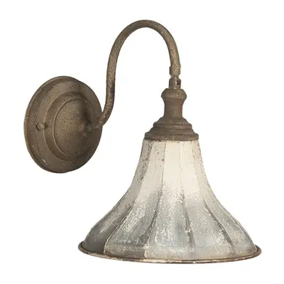 Krémová vintage nástěnná lampa s patinou Woudman – 31x23x27 cm