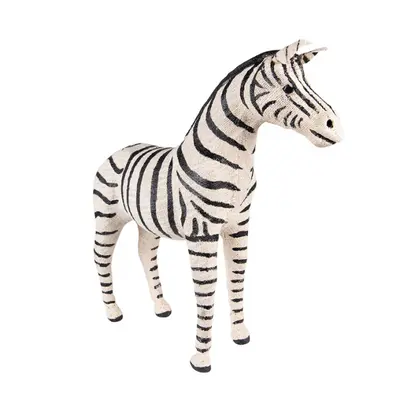 Dekorace Socha Zebra Černá, Bílá 27x10x28 cm – 30 cm