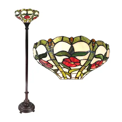 Stojací lampa Tiffany Rouge – 31x186 cm