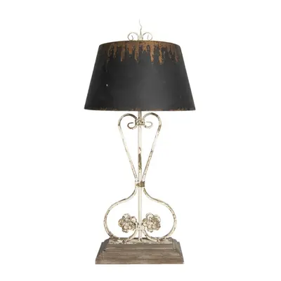 Vintage stolní lampa s patinou Mallorie – 48x48x105 cm