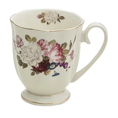 Porcelánový hrnek s květy Floraison I – 290 ml