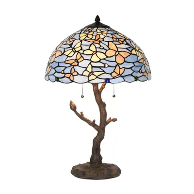 Stolní lampa Tiffany Nolace s motivem motýlů – 40x60 cm