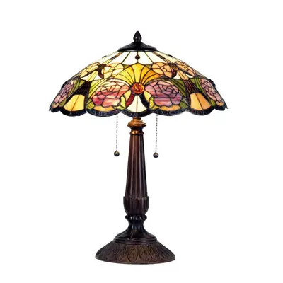 Stolní lampa Tiffany Roses – 44x57 cm