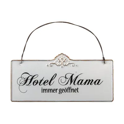 Plechová nástěnná cedule Mama Hotel