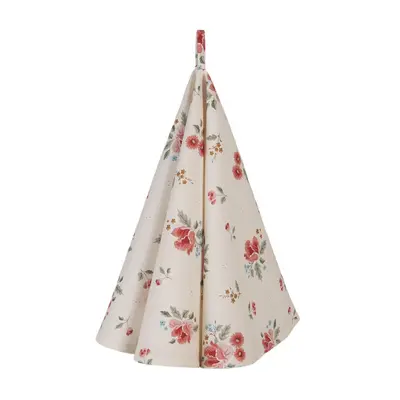 Kulatá bavlněná utěrka s květy Little Rose Collection -Ø 82 cm – 80 cm