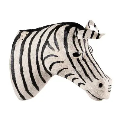 Nástěnná dekorace Zebra Černá, Bílá 10x20x18 cm – 10x20x18 cm