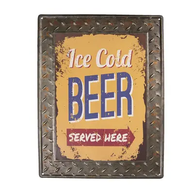 Plechová cedule Ice Cold Beer – 30x1x40 cm