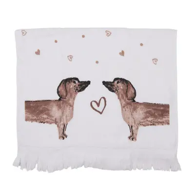 Kuchyňský froté ručník s jezevčíky Dachshund Love – 40x66 cm