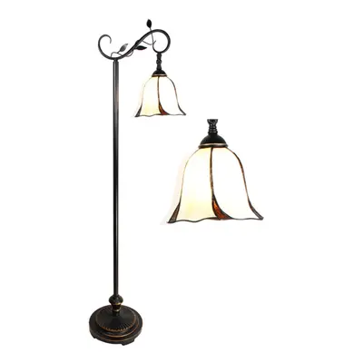 Stojací lampa Tiffany Brown 36*25*152 cm E27/max 1*60W – 36x25x152 cm