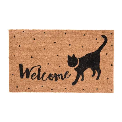 Kokosová rohožka Welcome Cat – 75x45x1 cm