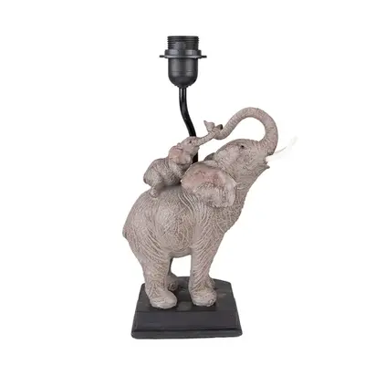 Základna lampy Stolní lampa Elephant Grey, Brown – 21x14x36 cm