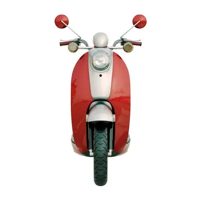 Nástěnná kovová cedule Scooter Red – 27x1x50 cm