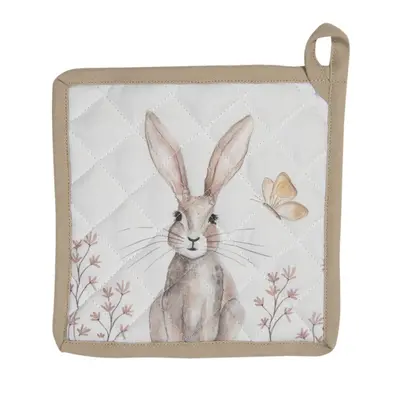 Podložka pod hrnec s motivem králíků Rustic Easter Bunny – 20x20 cm