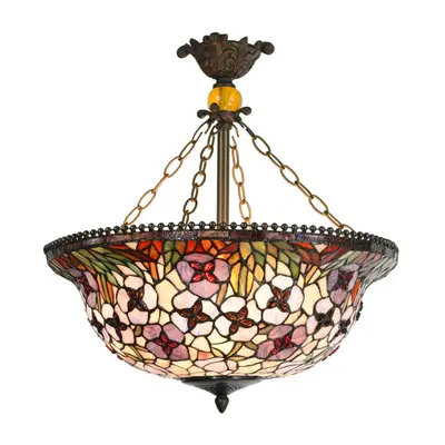 Závěsné světlo Tiffany Clementine- Ø 53*60 cm E27/3*60W – 53x60 cm