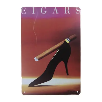 Vínová kovová cedule Cigars- 20*30 cm – 20x1x30 cm