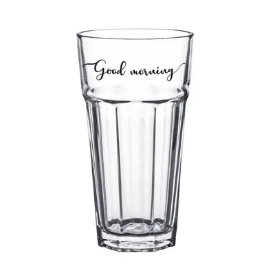 Vysoká sklenička s nápisem Good morning – 320 ml