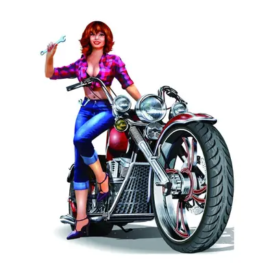 Nástěnná kovová cedule Motorbike – 60x1x50 cm